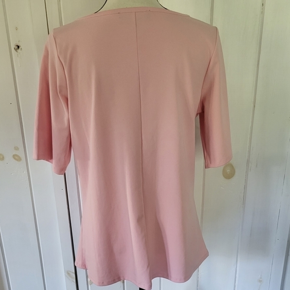 Eloquii Pink Lace Up T Shirt Size 14/16 - Picture 4 of 9